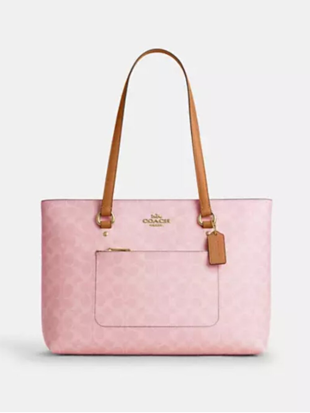 Coach Powder Pink Station Tote Handbag In Signature Canvas - NWT